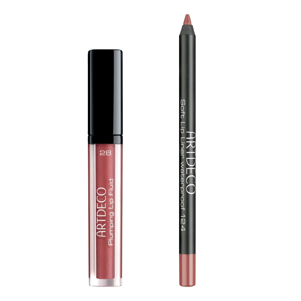 Plumping Lip Fluid & Soft Lip Liner waterproof Set